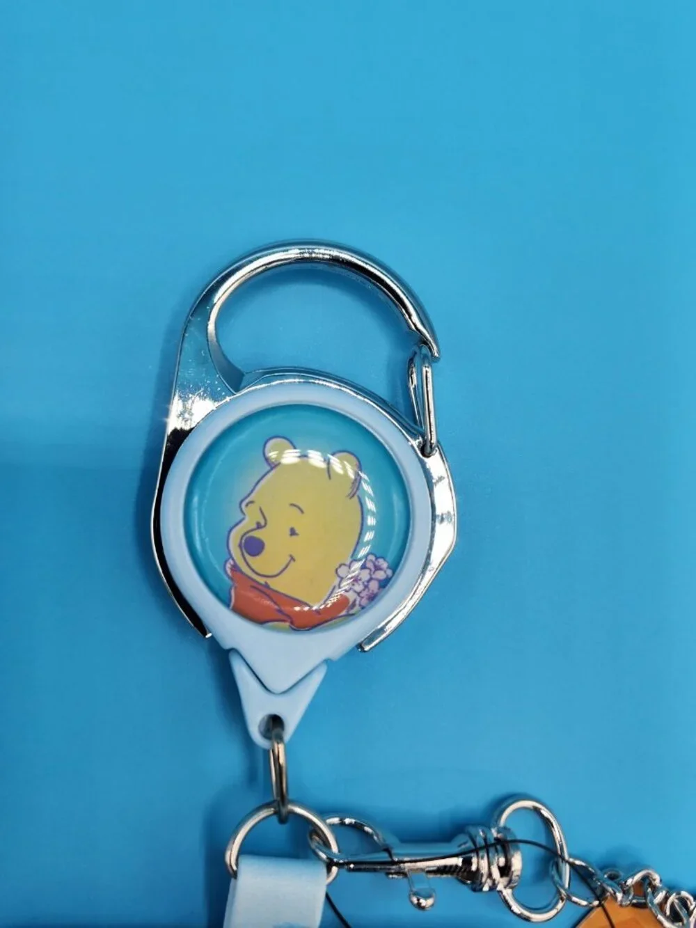 Disney Winnie the Pooh Cherry Blossom Hunny Retractable Lanyard ID Holder NEW